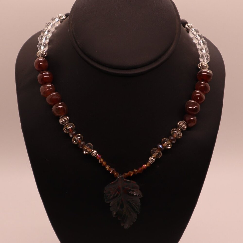 Gemstone Beaded Necklace ( HANDMADE )